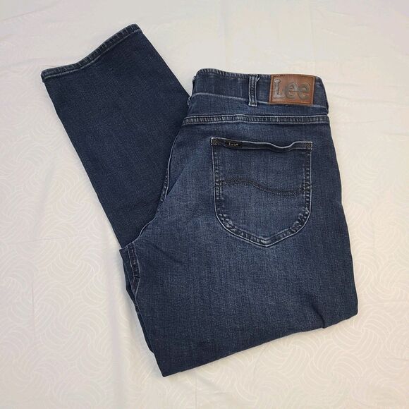 Lee Extreme Motion Athletic Fit Men’s Jeans 38x29 Tapered Leg Denim Blue - Picture 1 of 11